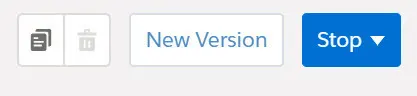 Use version controls to copy a version, delete a version, create a new version, or stop a running version.