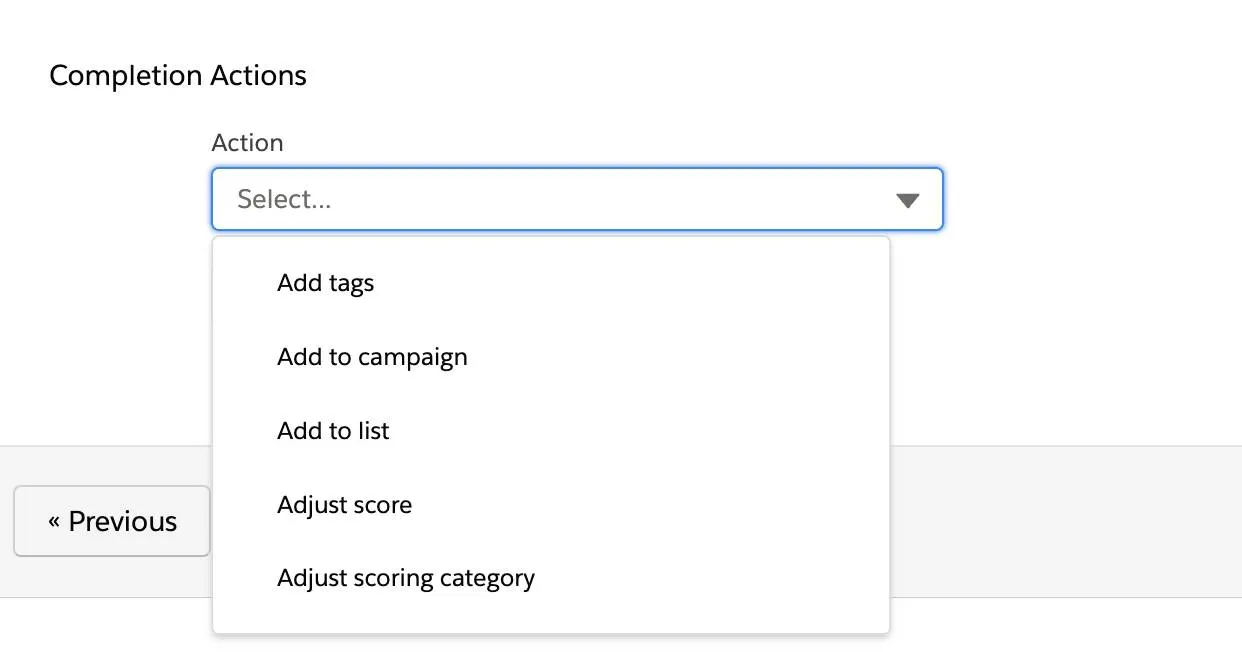 Completion action dropdown menu with adjust score and adjust scoring categories in it.