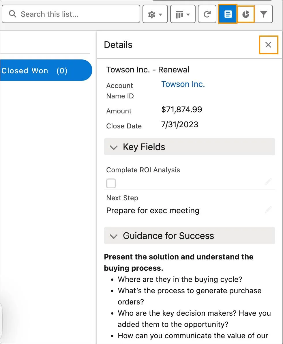 차트 사이드바.