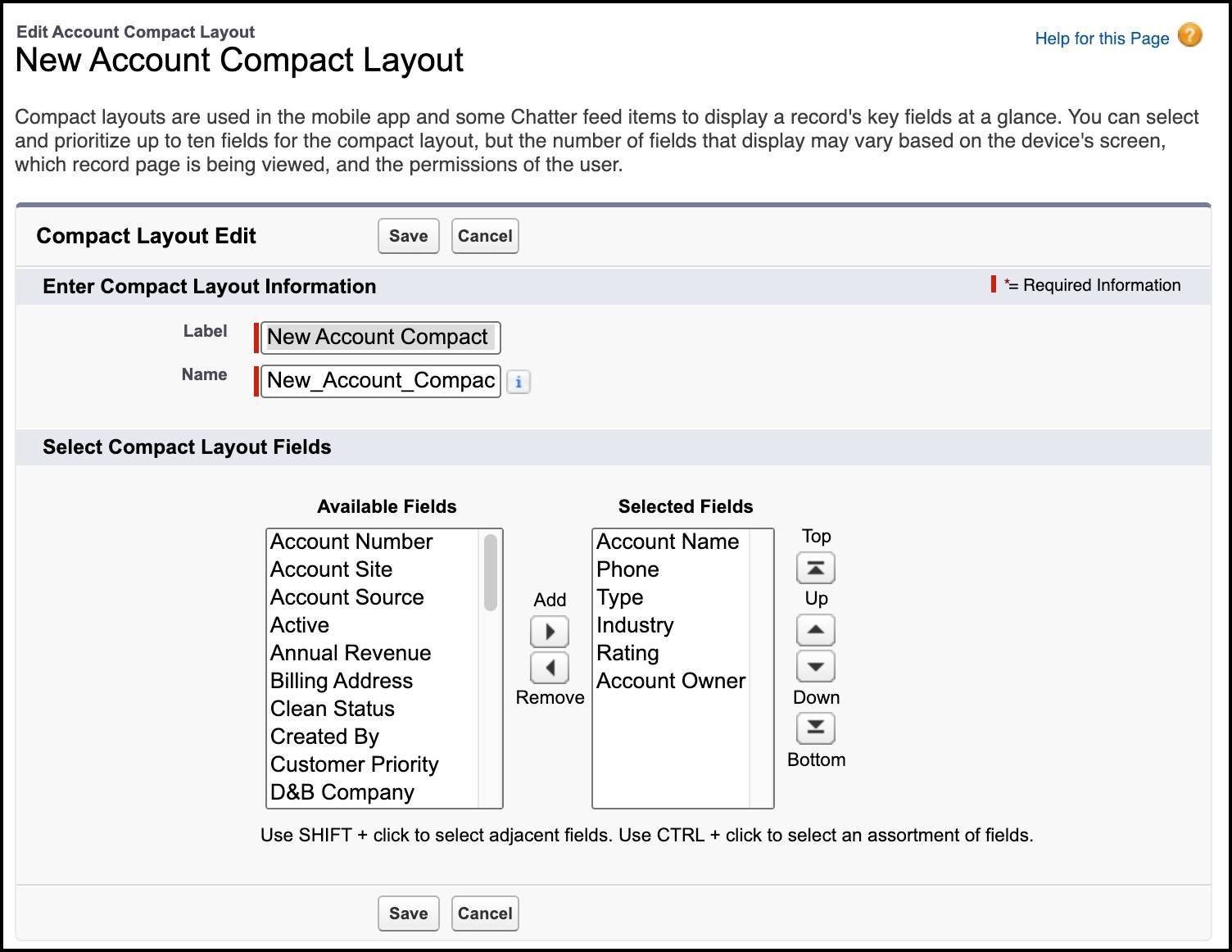 Formato compacto de muestra