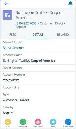 La nouvelle présentation compacte créée dans l'application mobile.