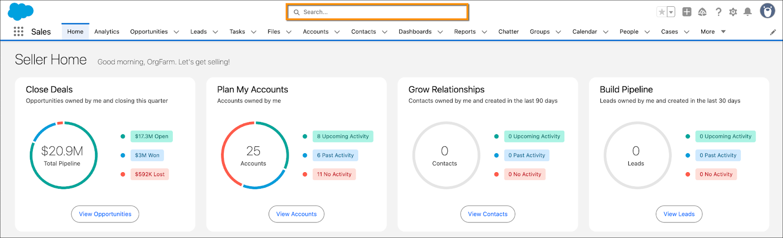 Cuadro de búsqueda en Lightning