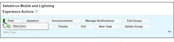 Sección de la página Formatos de grupo en Configuración