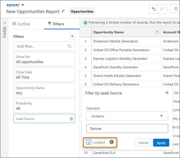 Position des Kontrollkästchens 'Locked (Gesperrt)'.