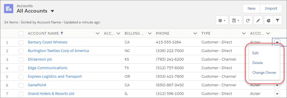 Understand How Actions Work In Lightning Experience Unit Salesforce