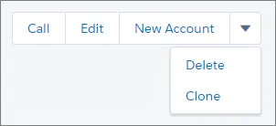 Azioni nel menu a livello di pagina
