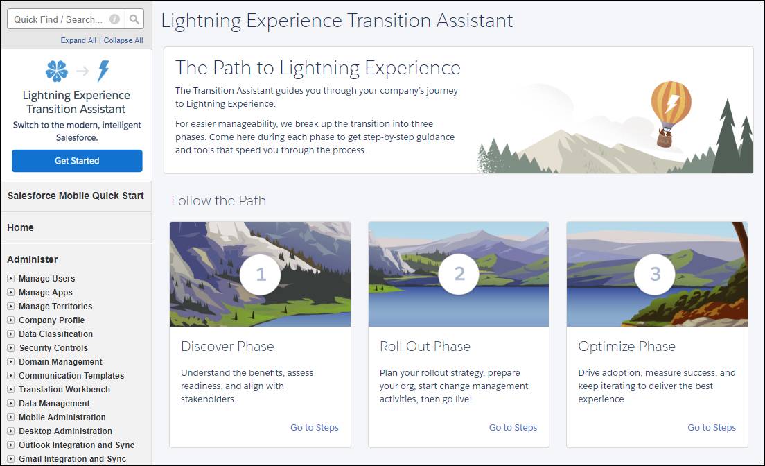 Lightning Experience のロールアウトの開始 単元 Salesforce Trailhead