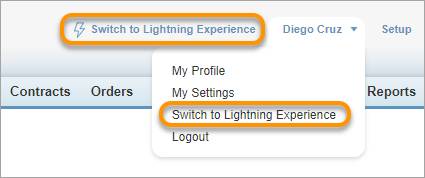 Switcher link in Salesforce Classic