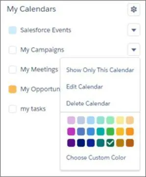 Calendar colors