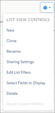 Contrôles de vue de liste de page d'accueil d'objet