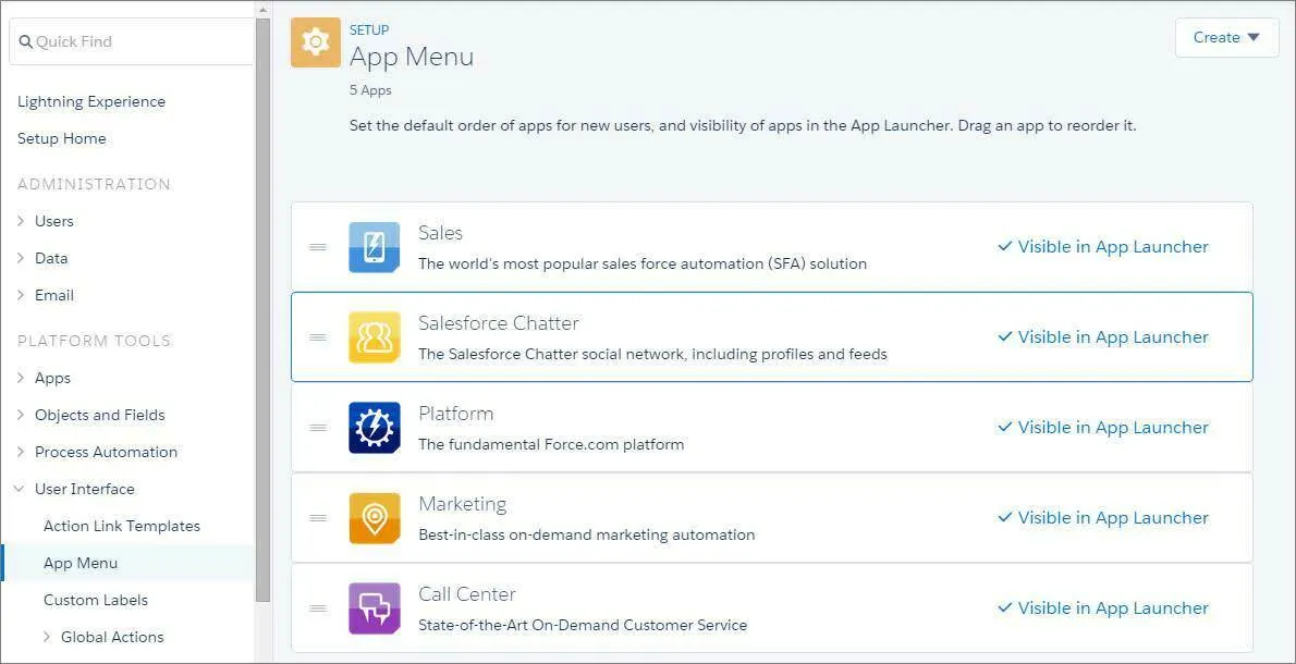 Configuración del Iniciador de aplicación