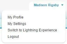 Link in user profile to switch to Lightning Experience UI