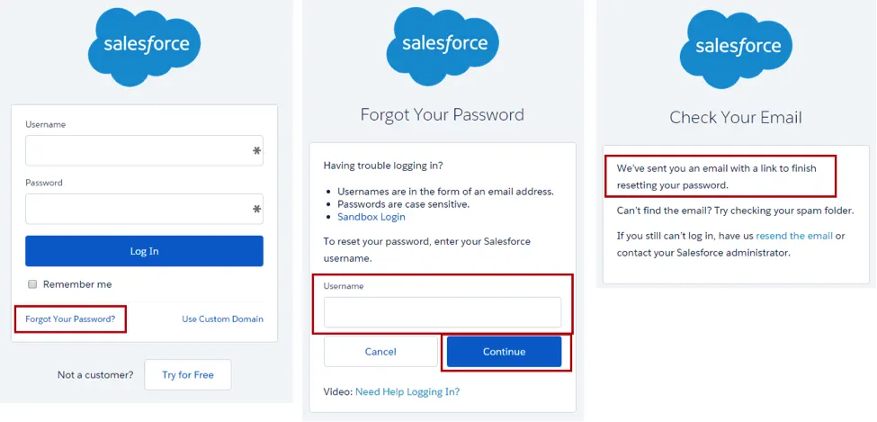 Tela de login com processos e links de senha esquecida