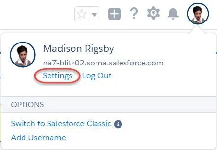Alterar configurações de perfil