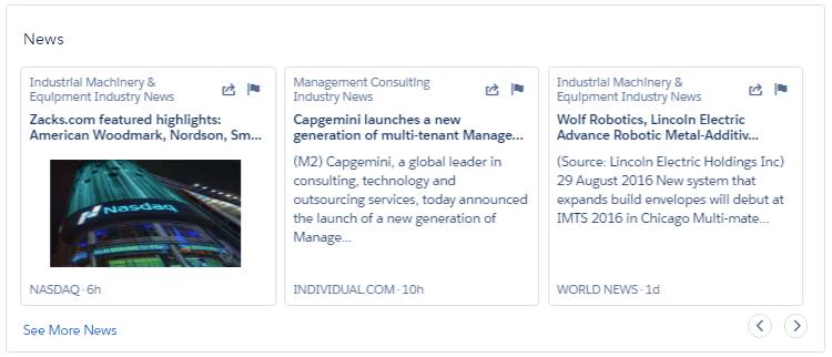 News on Home page