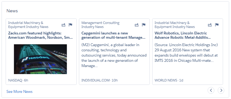 News on Home page