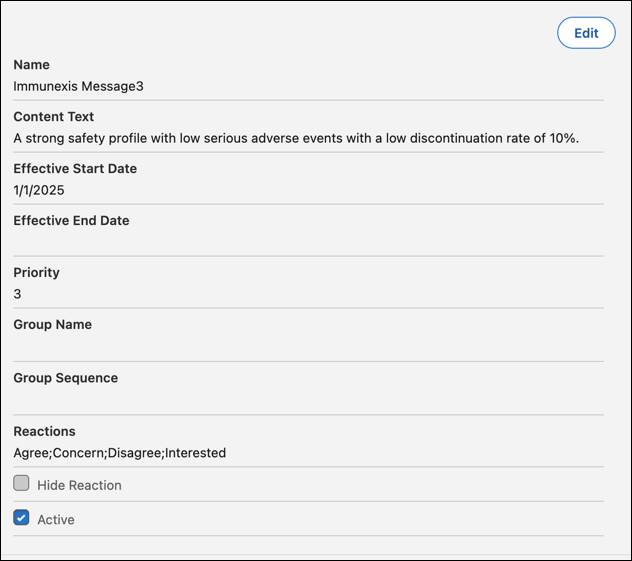 The Product message for Immunexis.
