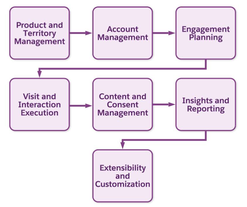 LSC 顧客エンゲージメントの主なフェーズ。
