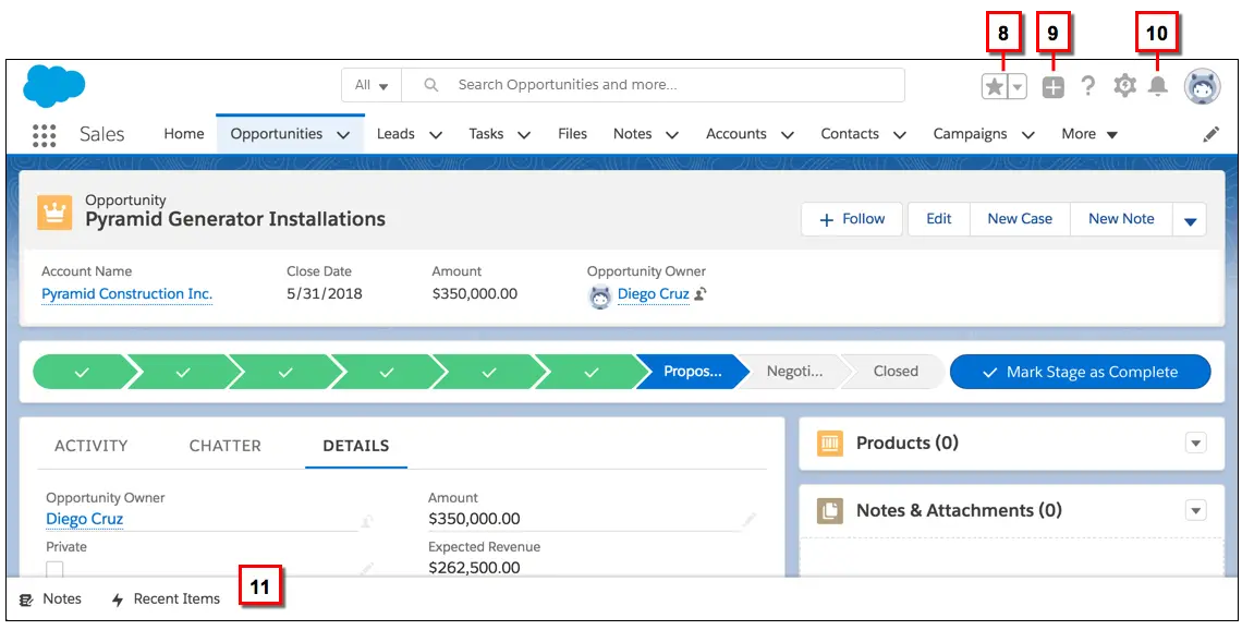 Fonctionnalités uniquement disponibles dans Lightning Experience