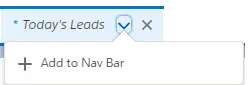 Make a temporary tab permanent by adding it to the navigation bar