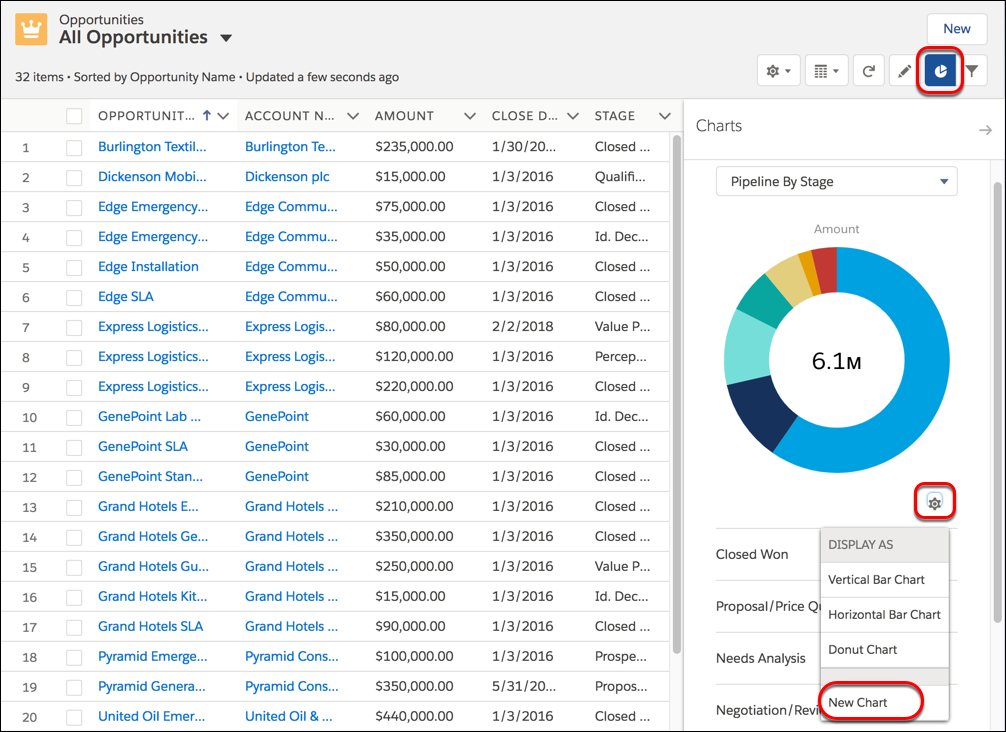 リストビューの操作 単元 salesforce trailhead