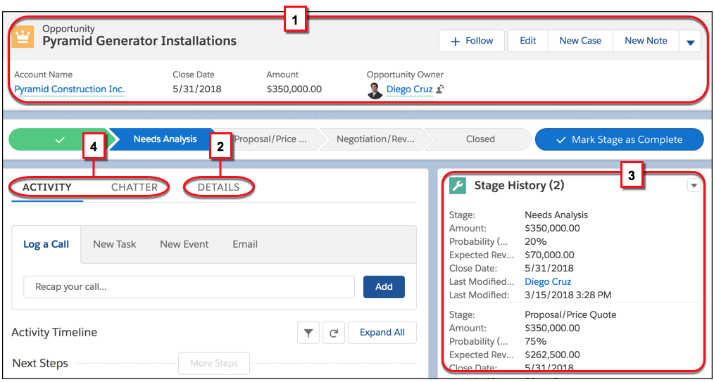 A closer look at how information is displayed on records in Lightning Experience