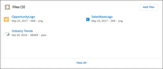 The Files related list in Lightning Experience