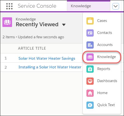記事を使用したケースのクローズ 単元 Salesforce Trailhead