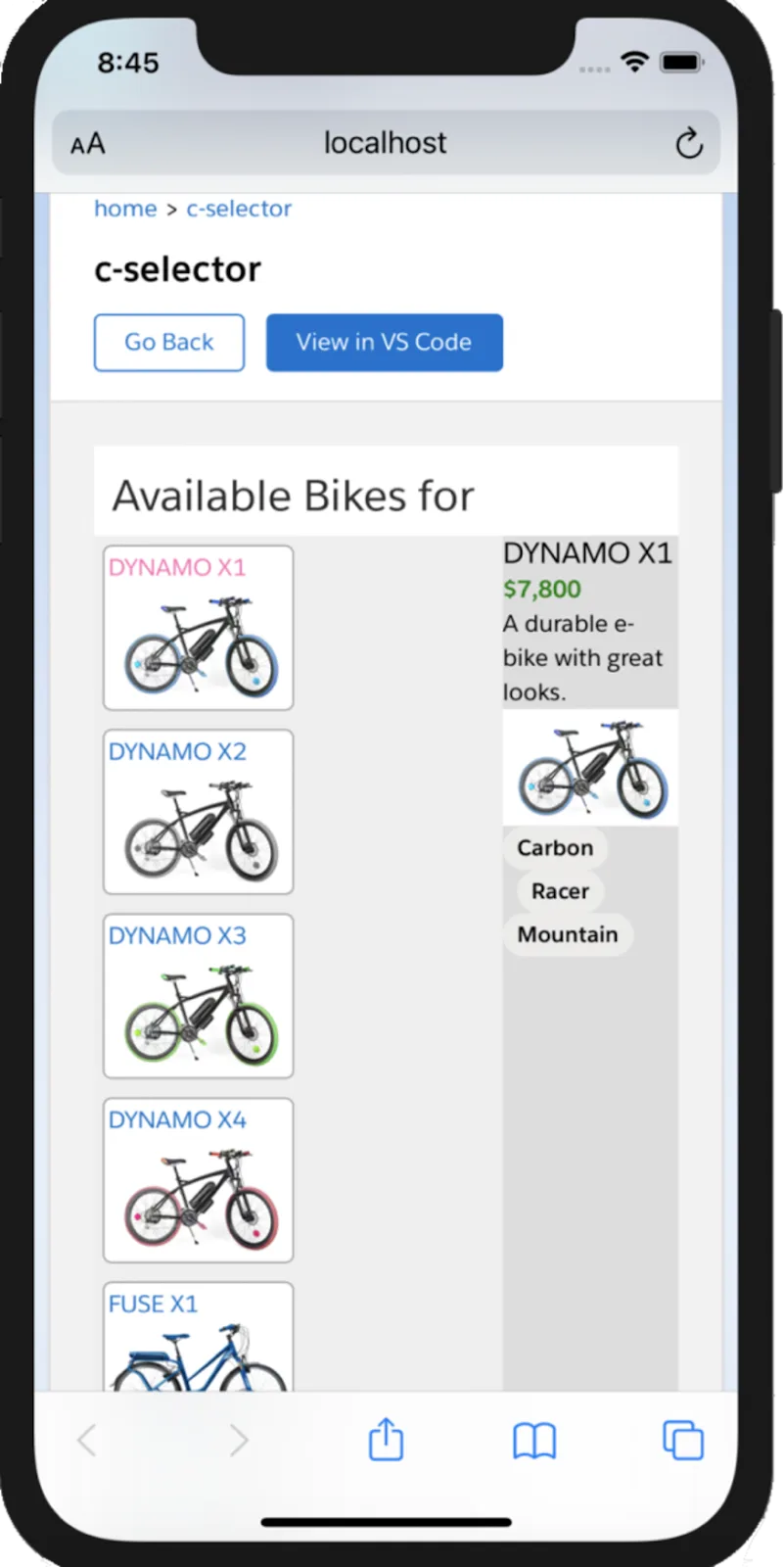 Notre exemple ne rend pas bien du tout sur mobile.