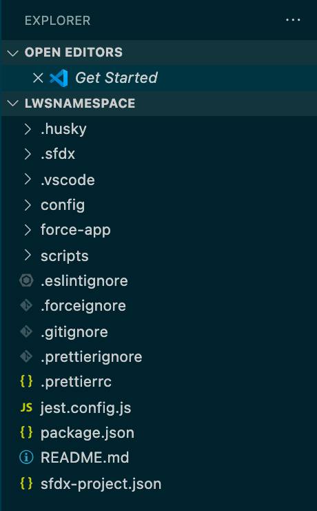 설치된 파일을 보여주는 VSCode 프로젝트 폴더 설정