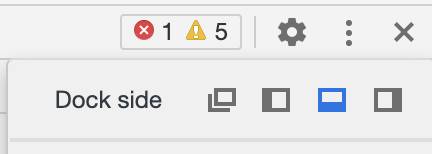 Dock side options buttons are Undock into separate window, Dock to left, Dock to bottom, and Dock to right.