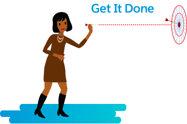 Gina helps her team stay focused on the goal, even under tough circumstances.