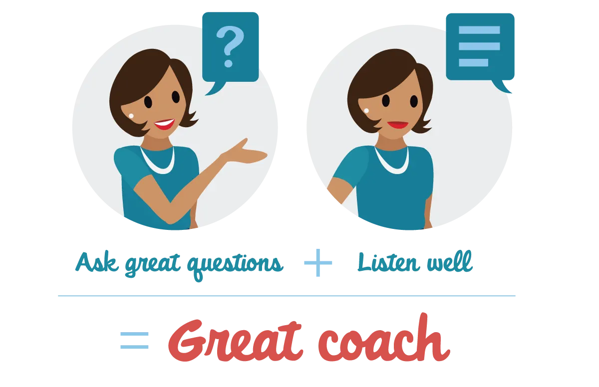 If you ask questions and listen well, you'll make a great coach.