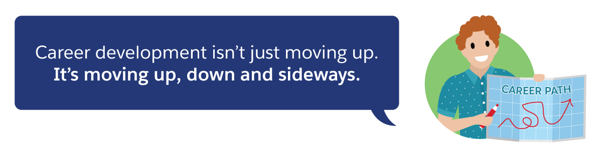 Career development isn't just moving up. It's moving up, down, and sideways.