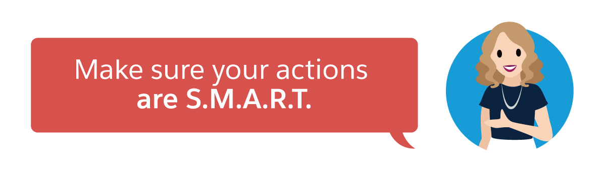 Make sure your actions are S.M.A.R.T.