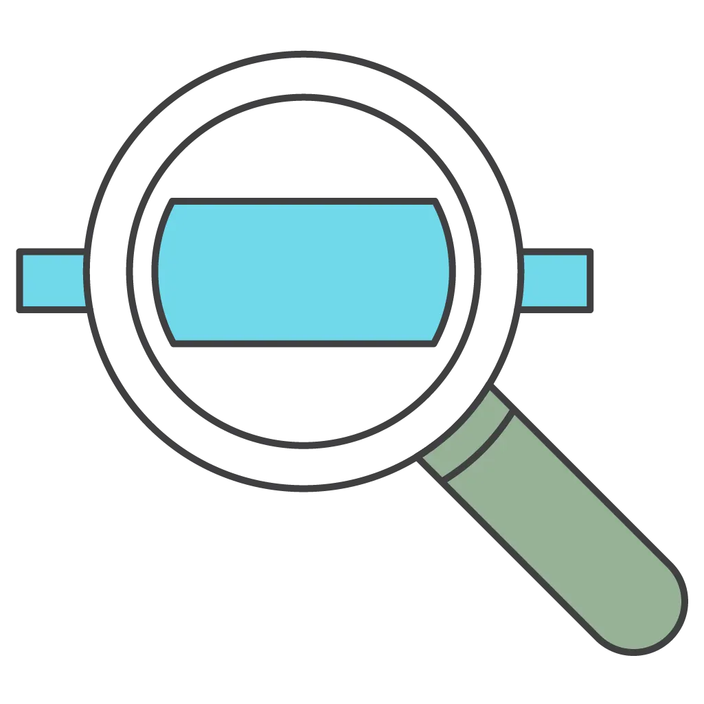 Magnifying glass to depict getting visibility into resources