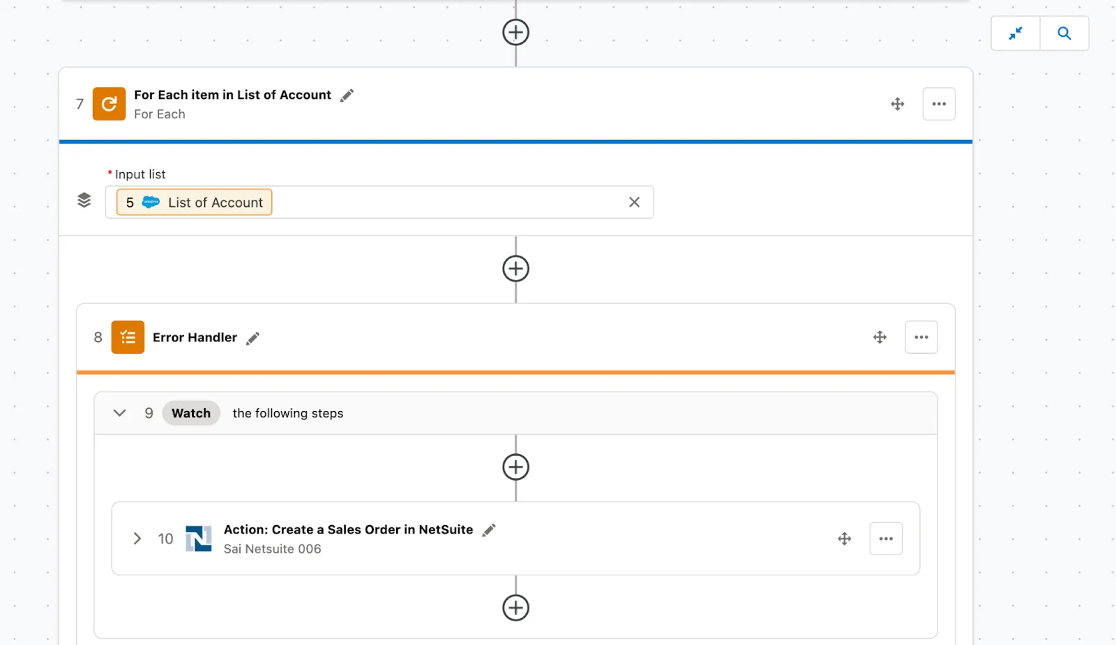 Action called “Create a Sales Order in NetSuite.”