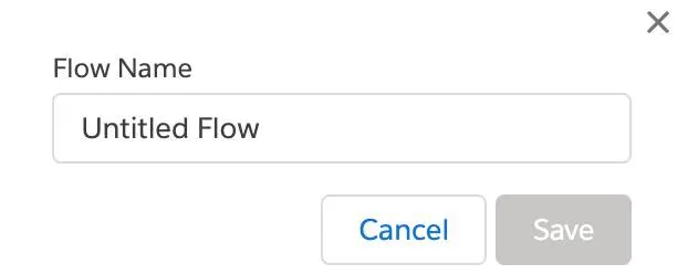 Flow Name dialog box.