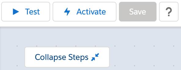 Collapse Steps button to collapse all steps.