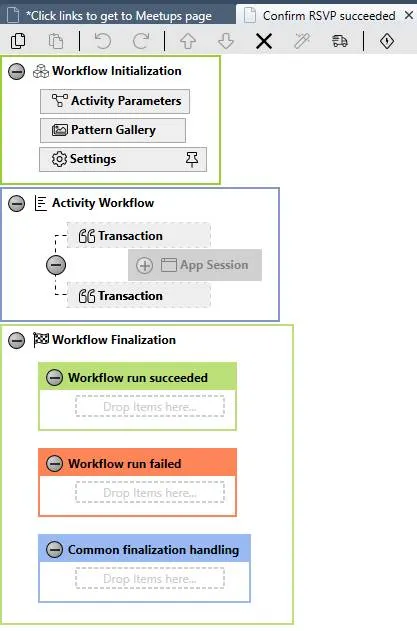 RPA Bot Task workflow