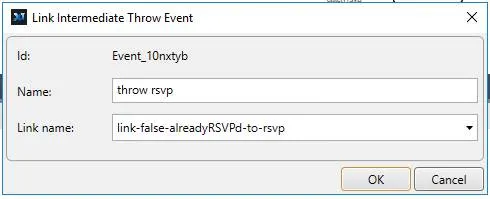 Intermediate Throw Event configured with the link name value.