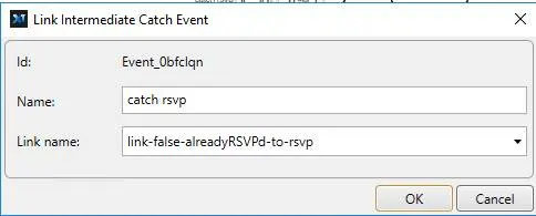 Intermediate Catch Event configured with the link name value.
