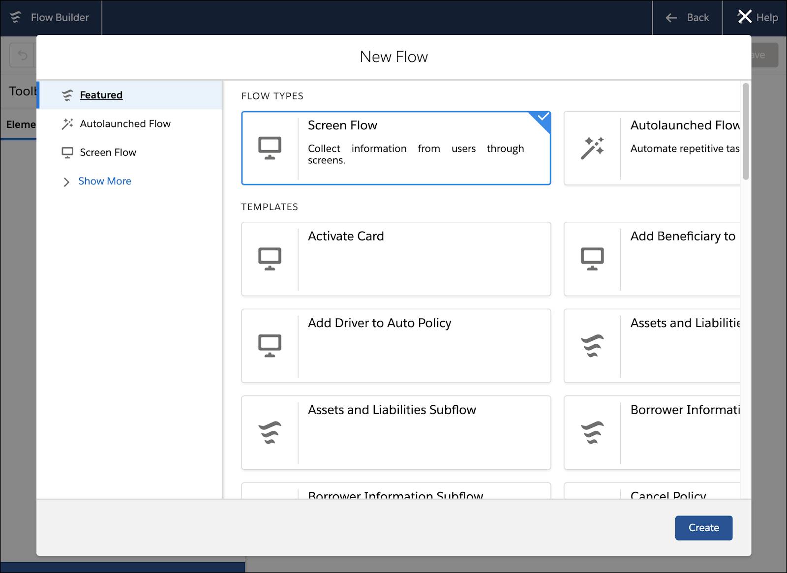 The New Flow window.