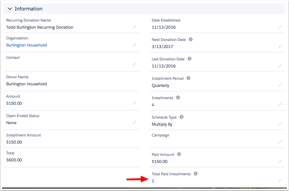 create payments and recurring donations unit salesforce trailhead