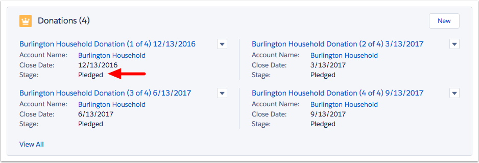 create payments and recurring donations unit salesforce trailhead