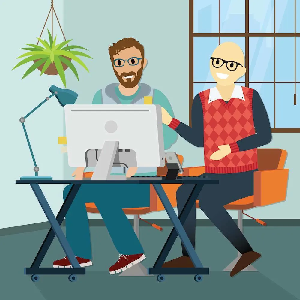Gorav und Enoch planen die Integration in ihre Website.