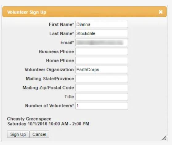 sign up volunteers through your website unit salesforce volunteer sign up forms
