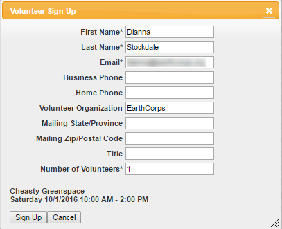 sign up volunteers through your website unit salesforce trailhead