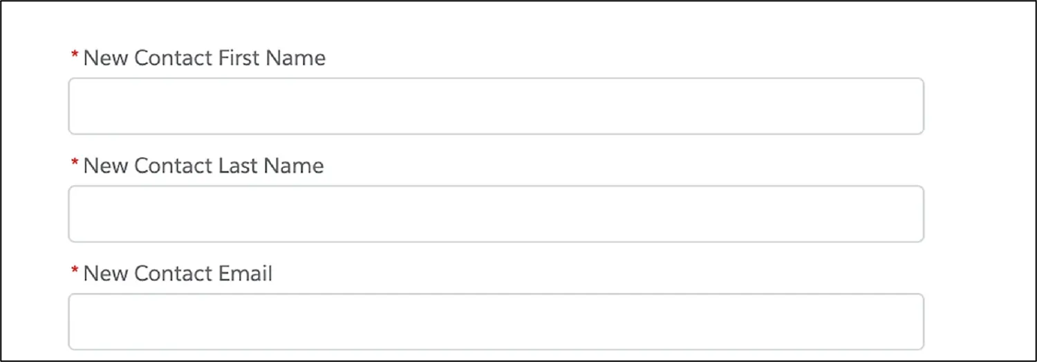 Omniscript’s create a new primary contact functionality
