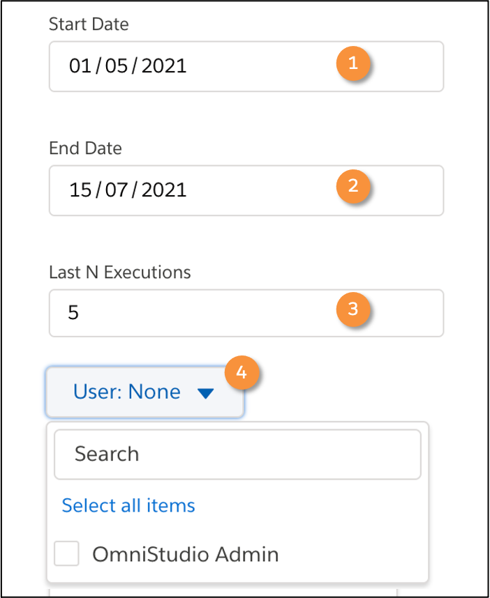 The Process Profiler optional fields